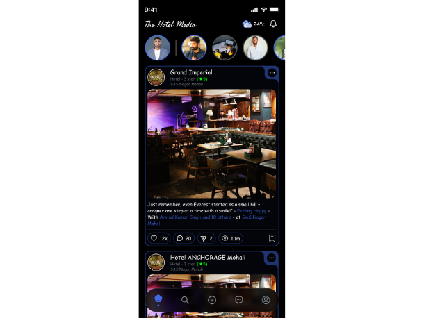 Hotel Media App Interface